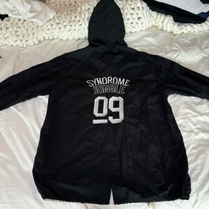 Oversized Black Light Rain Coat